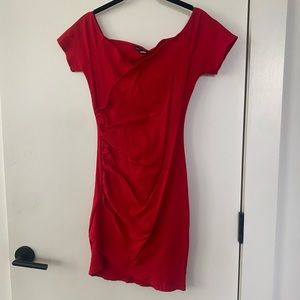 FashionNova The Night We Met Dress - Red